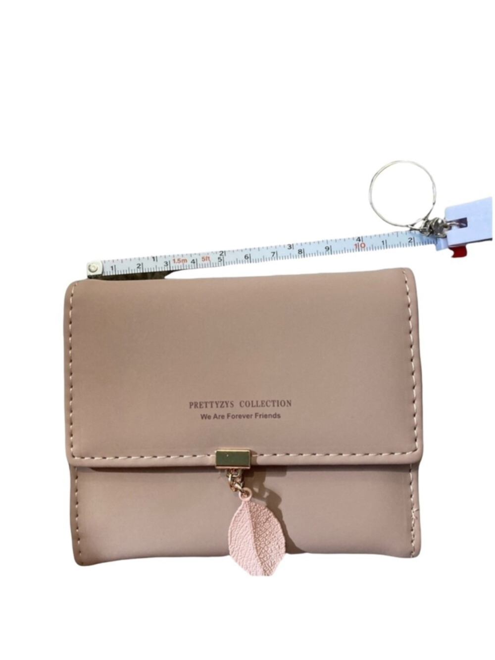 Blush pink wallet standard size faux leather